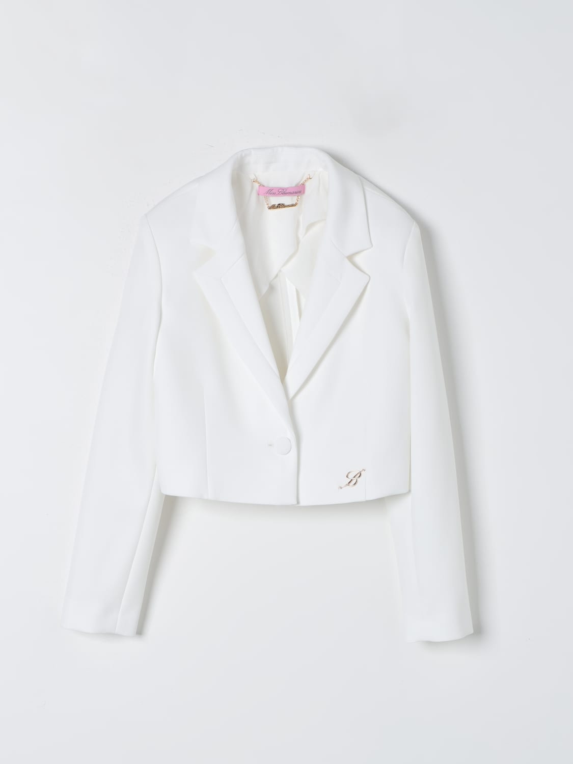 MISS BLUMARINE BLAZER: Jacket kids Miss Blumarine, White - Img 1