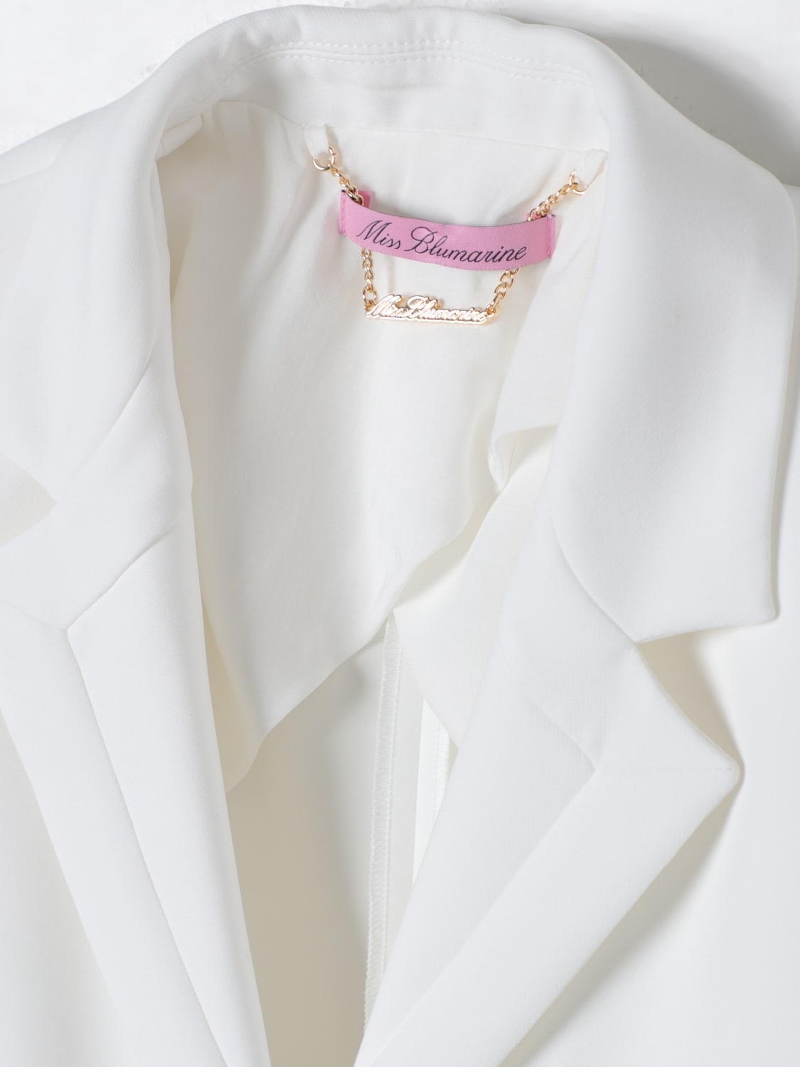 MISS BLUMARINE BLAZER: Jacket kids Miss Blumarine, White - Img 3