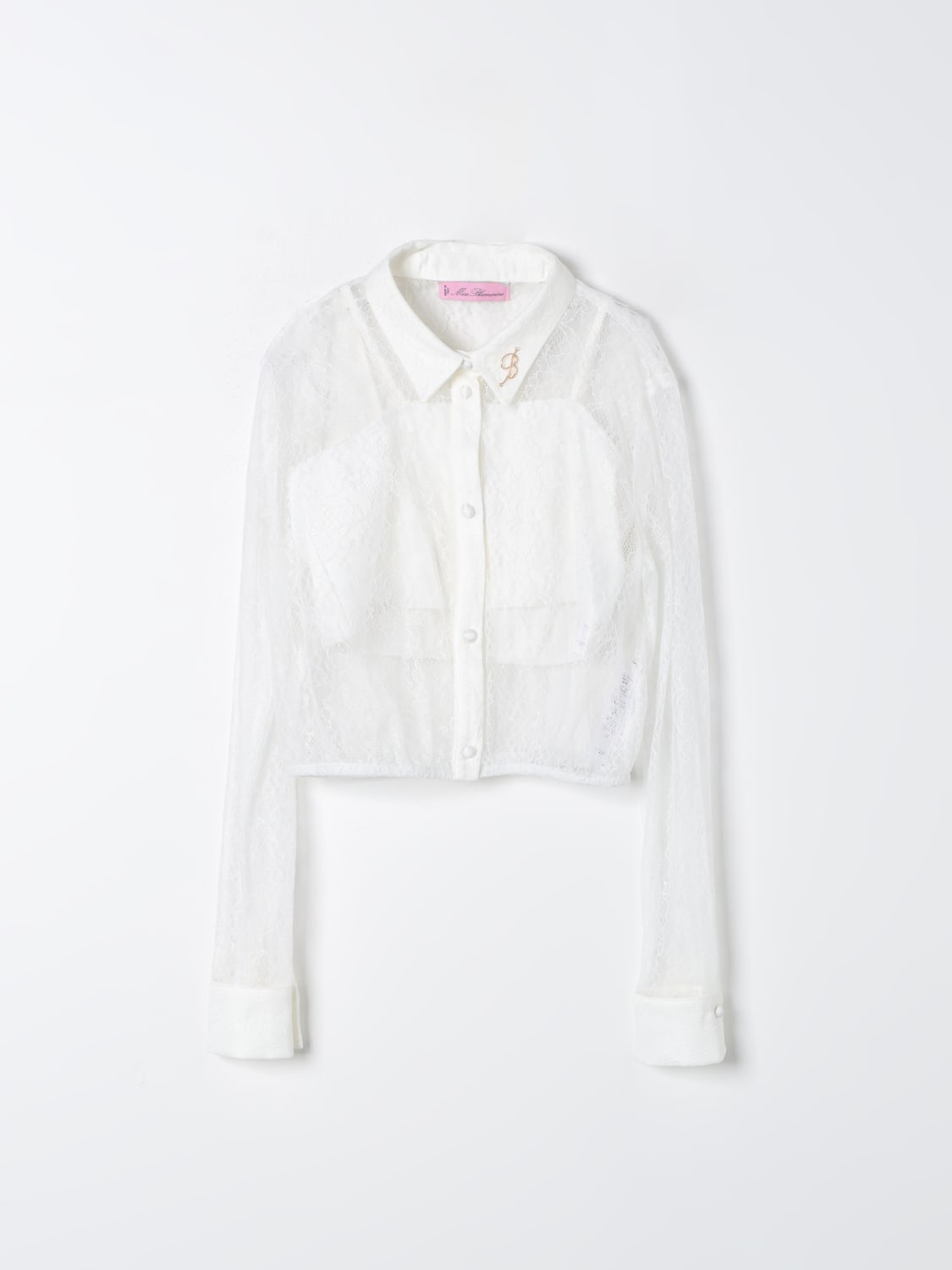 MISS BLUMARINE SHIRT: Shirt kids Miss Blumarine, White - Img 1