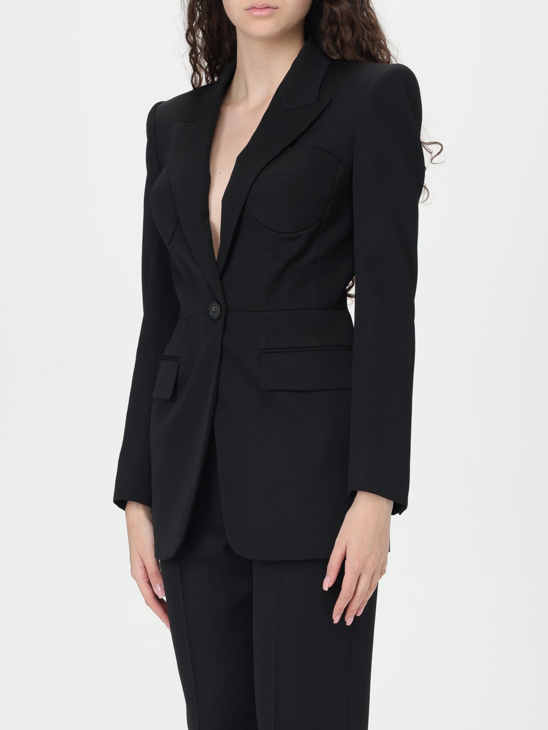 Alexander McQueen Outlet Blazer woman Black Alexander McQueen blazer 780796QJAAC online at GIGLIO.COM