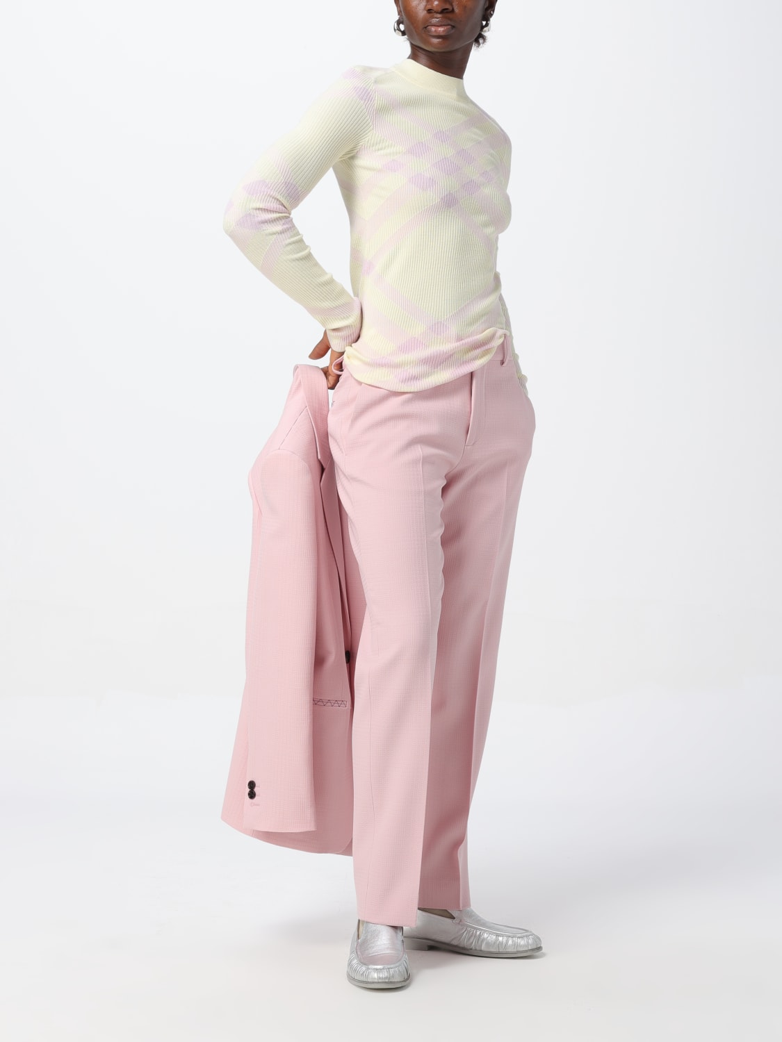 BURBERRY PANTALON: Pantalon femme Burberry, Rose - Img 2