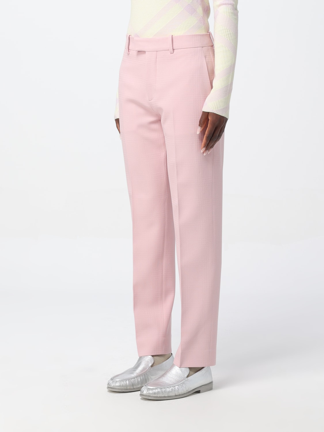 BURBERRY PANTALON: Pantalon femme Burberry, Rose - Img 4