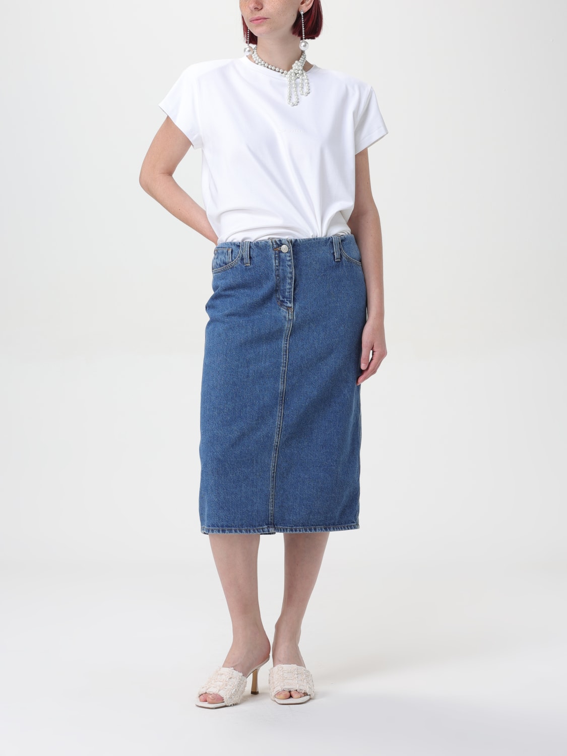 MAGDA BUTRYM SKIRT: Skirt woman Magda Butrym, Blue - Img 2