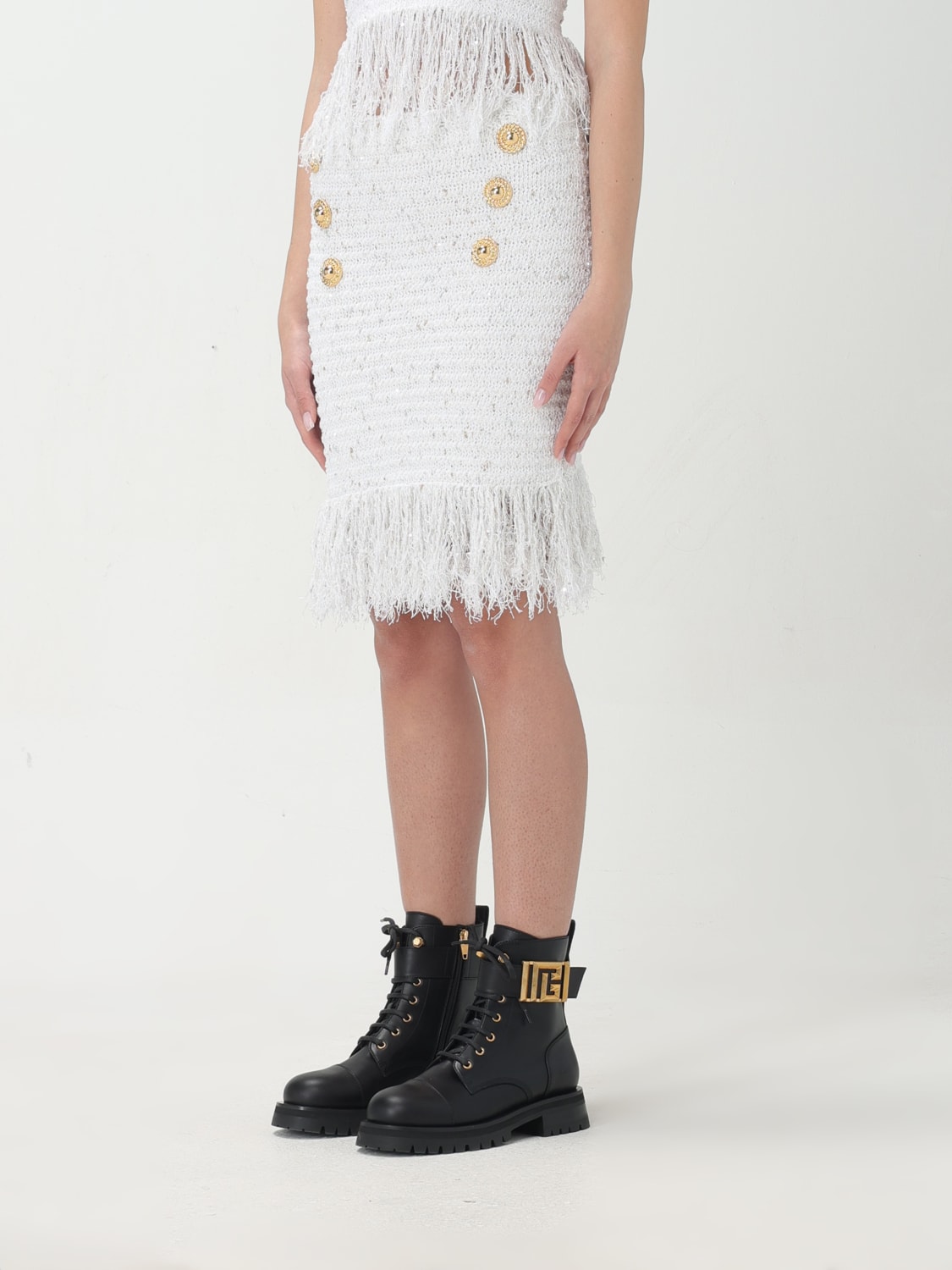 BALMAIN FALDA: Falda mujer Balmain, Blanco - Img 4