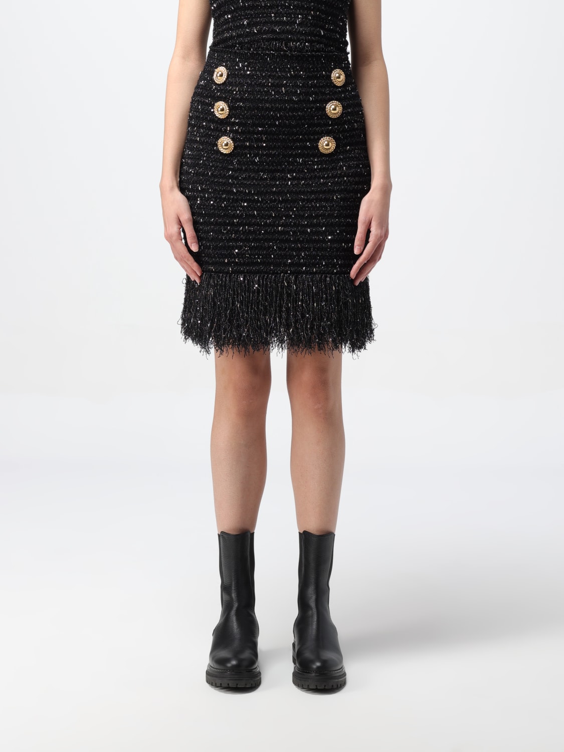 BALMAIN FALDA: Falda mujer Balmain, Negro - Img 1