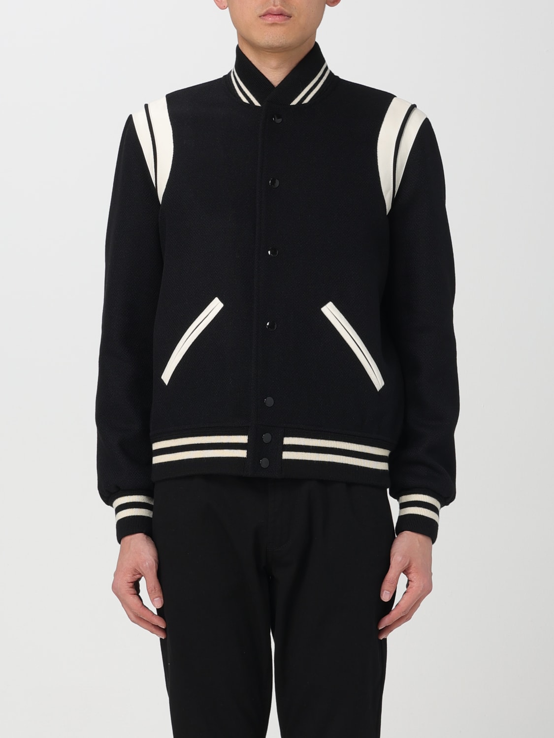 SAINT LAURENT: Jacket men - Black | Saint Laurent jacket 354718Y180W ...