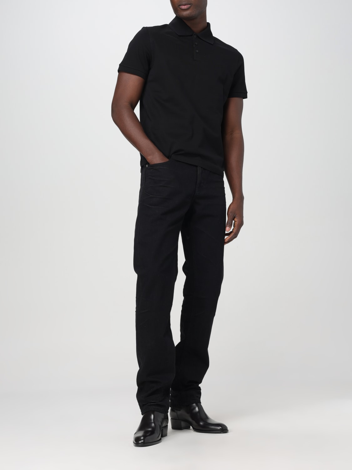 SAINT LAURENT JEANS: Pants men Saint Laurent, Black - Img 2