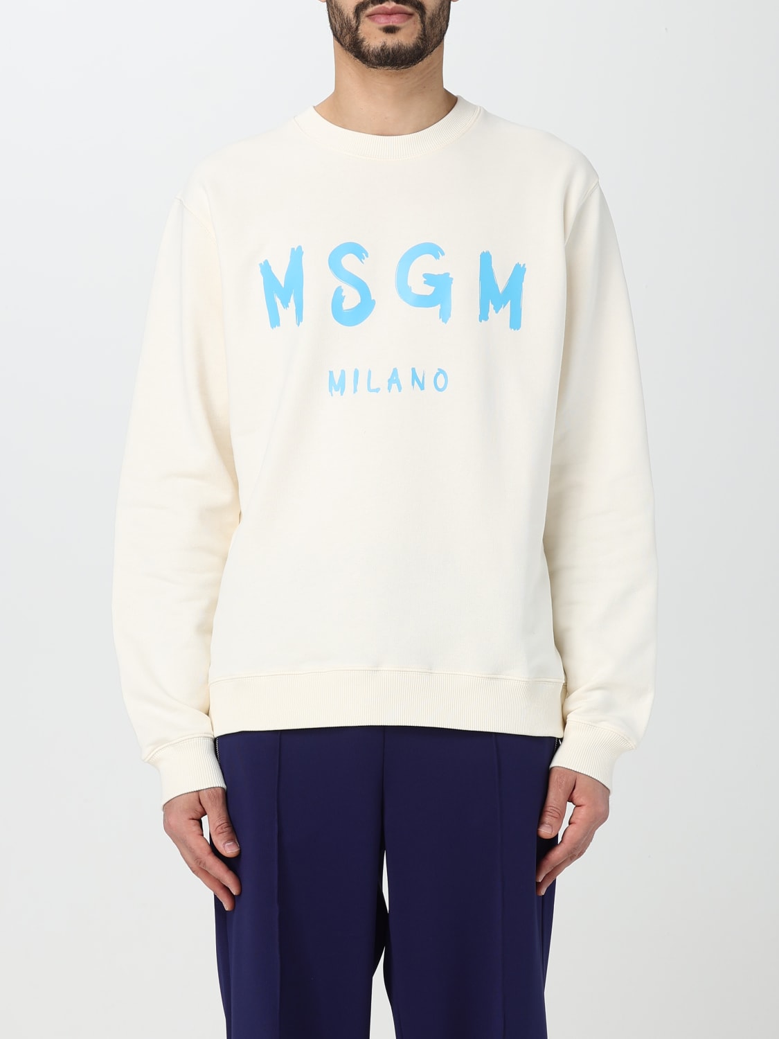 MSGMアウトレット：スウェットシャツ メンズ - ホワイト | GIGLIO.COMオンラインのMSGM スウェットシャツ  3640MM513247000