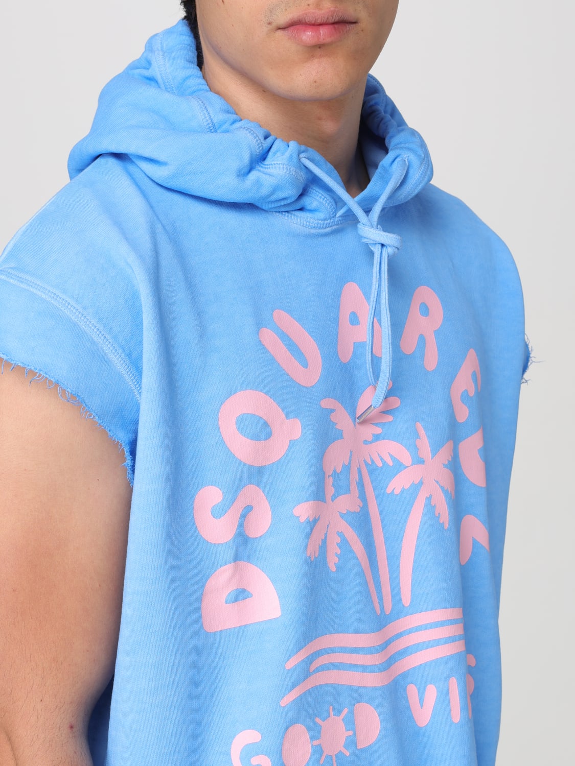 DSQUARED2 FELPA: Felpa smanicata uomo Dsquared2, Blue - Img 4