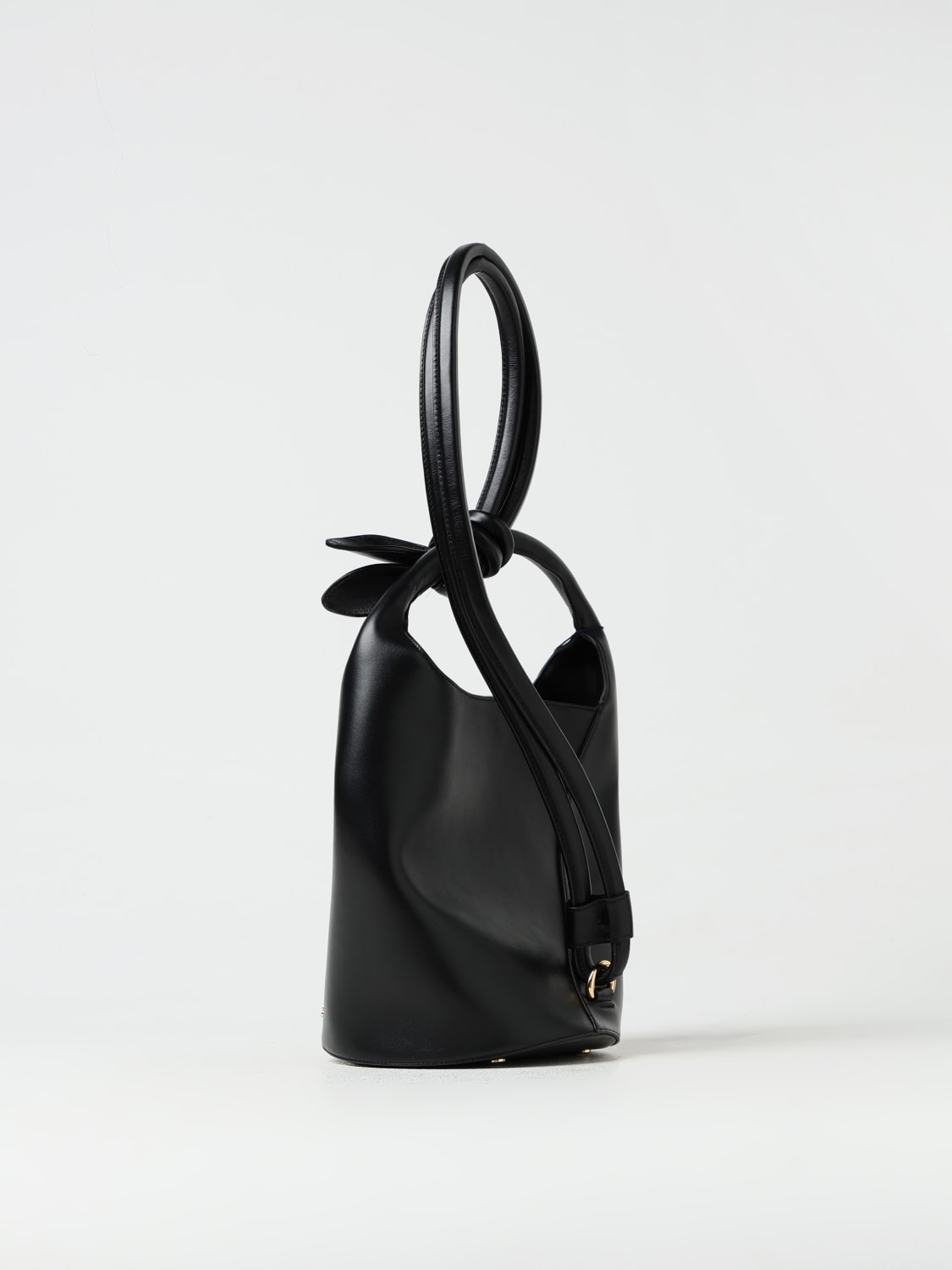 JACQUEMUS BORSA A MANO: Borsa Le Petit Tourni Jacquemus in nappa, Nero - Img 3