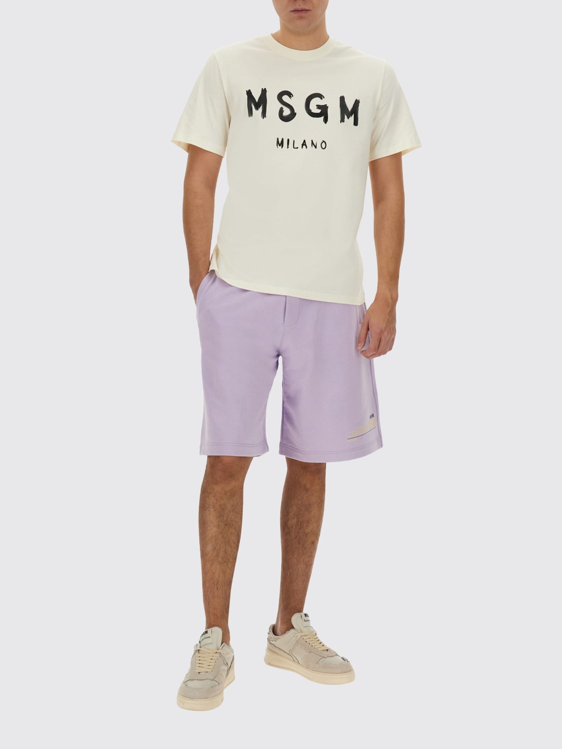 MSGM T-SHIRT: T-shirt men MSGM, Yellow Cream - Img 2