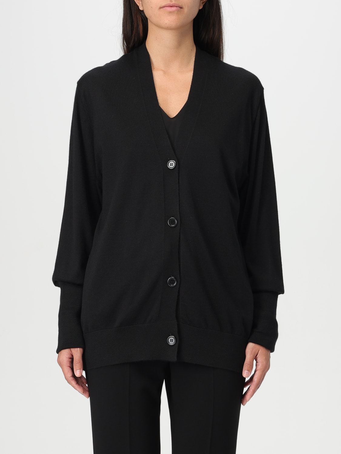 FABIANA FILIPPI CARDIGAN: Sweater woman Fabiana Filippi, Black - Img 1