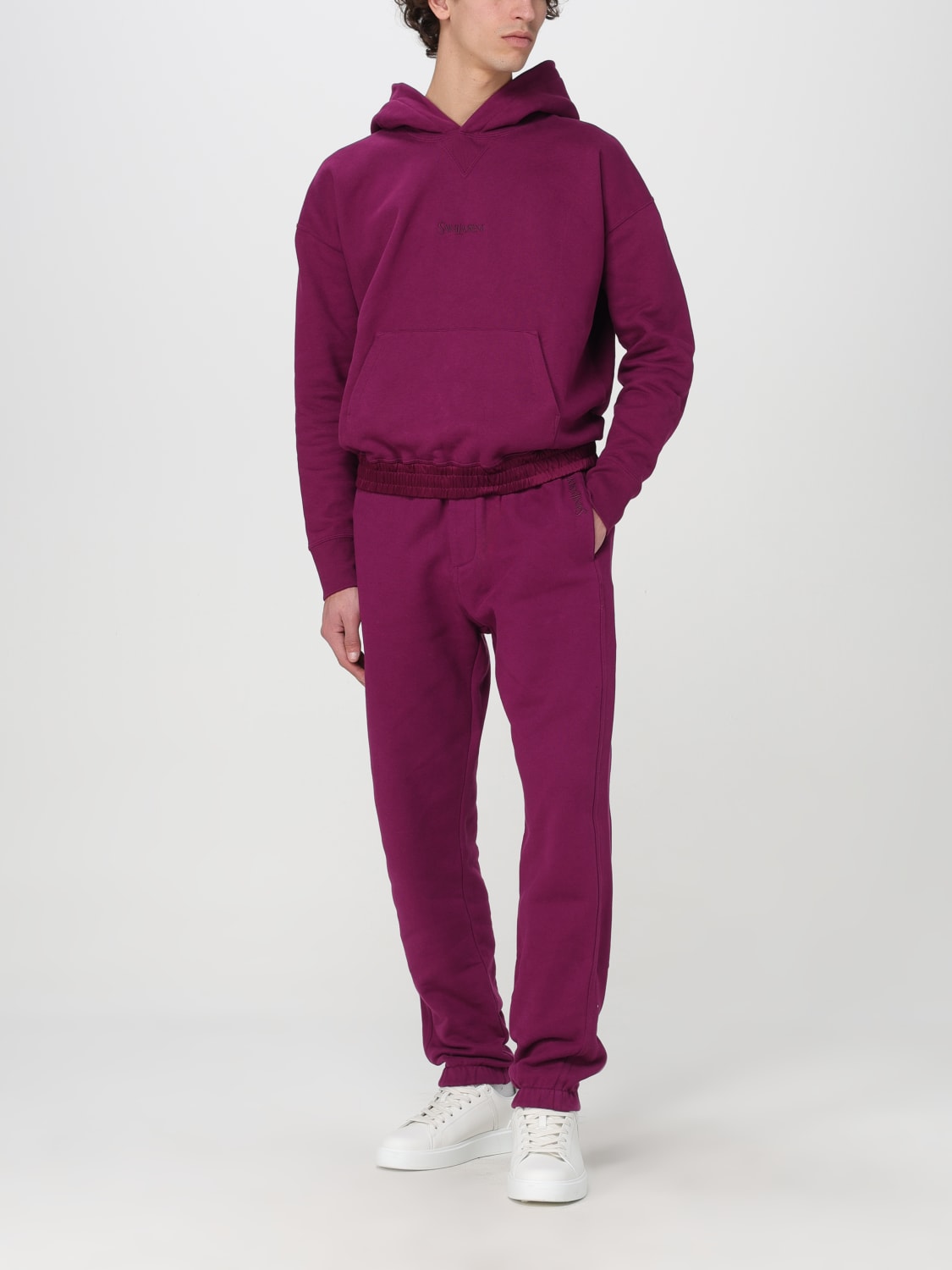 SAINT LAURENT SWEATSHIRT: Sweater men Saint Laurent, Fuchsia - Img 2