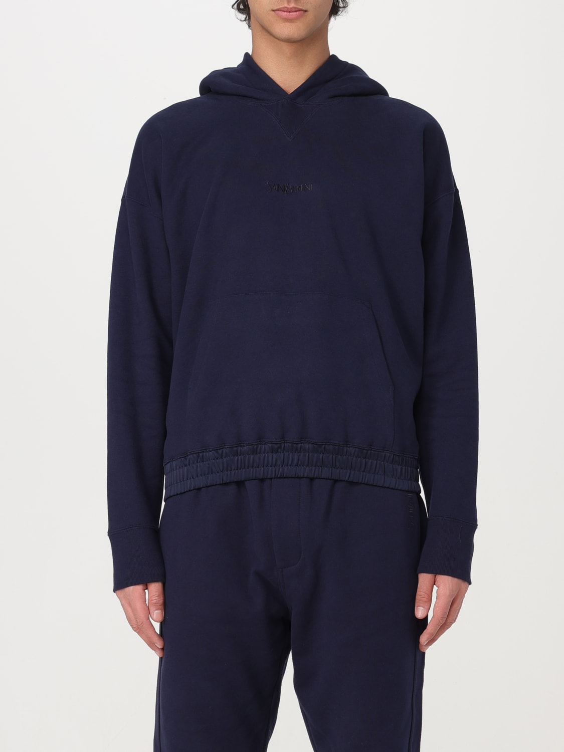 SAINT LAURENT SWEATSHIRT: Pull homme Saint Laurent, Bleu - Img 1