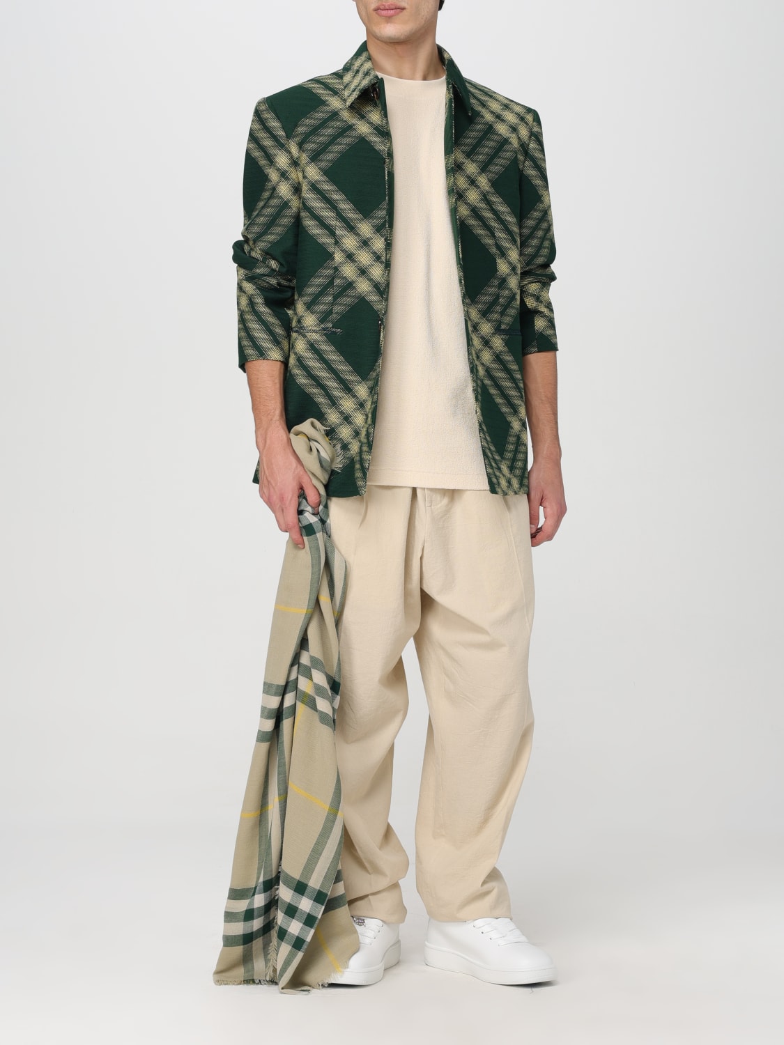 BURBERRY CHAQUETA: Camisa hombre Burberry, Verde - Img 2