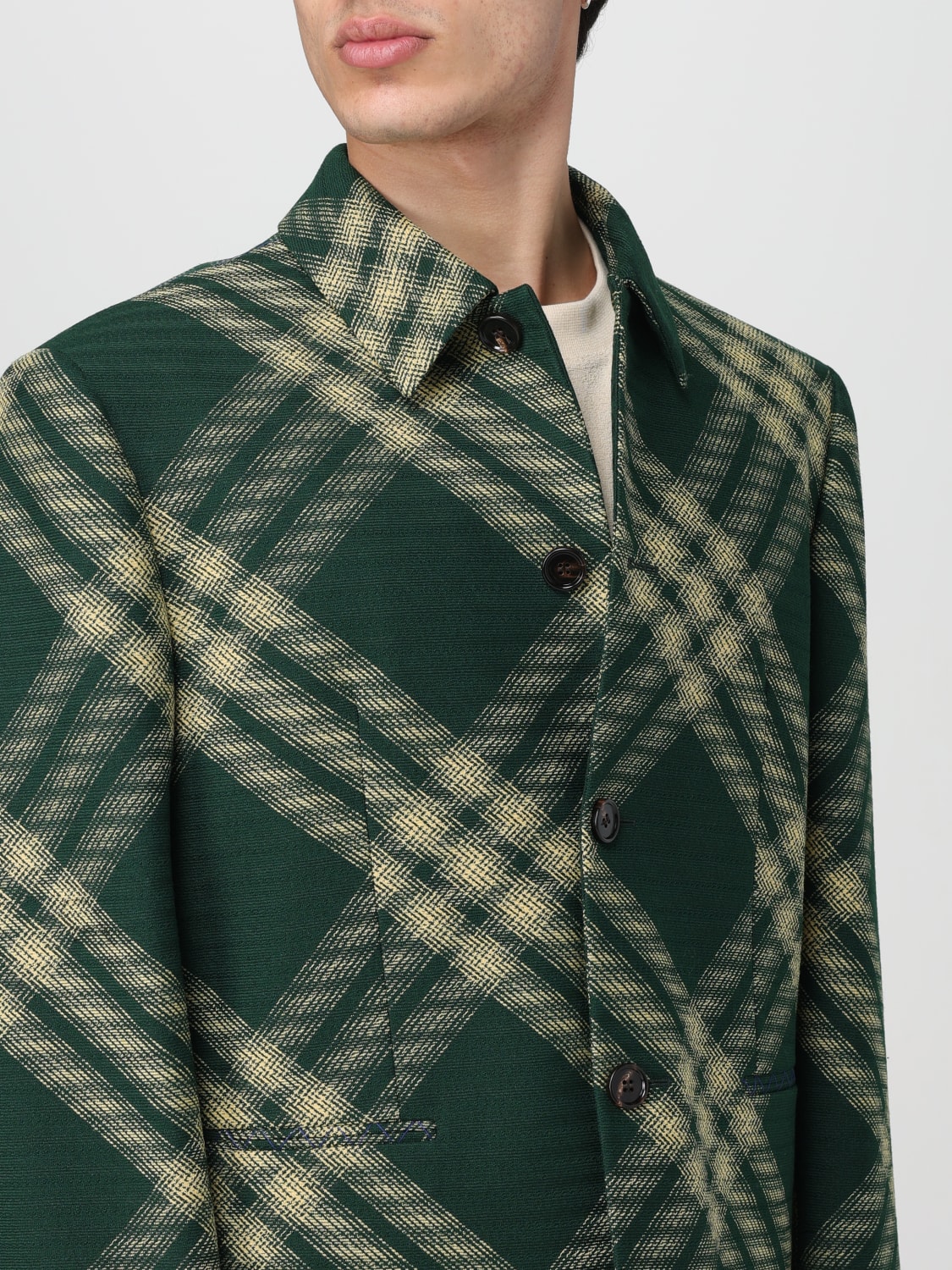 BURBERRY CHAQUETA: Camisa hombre Burberry, Verde - Img 5