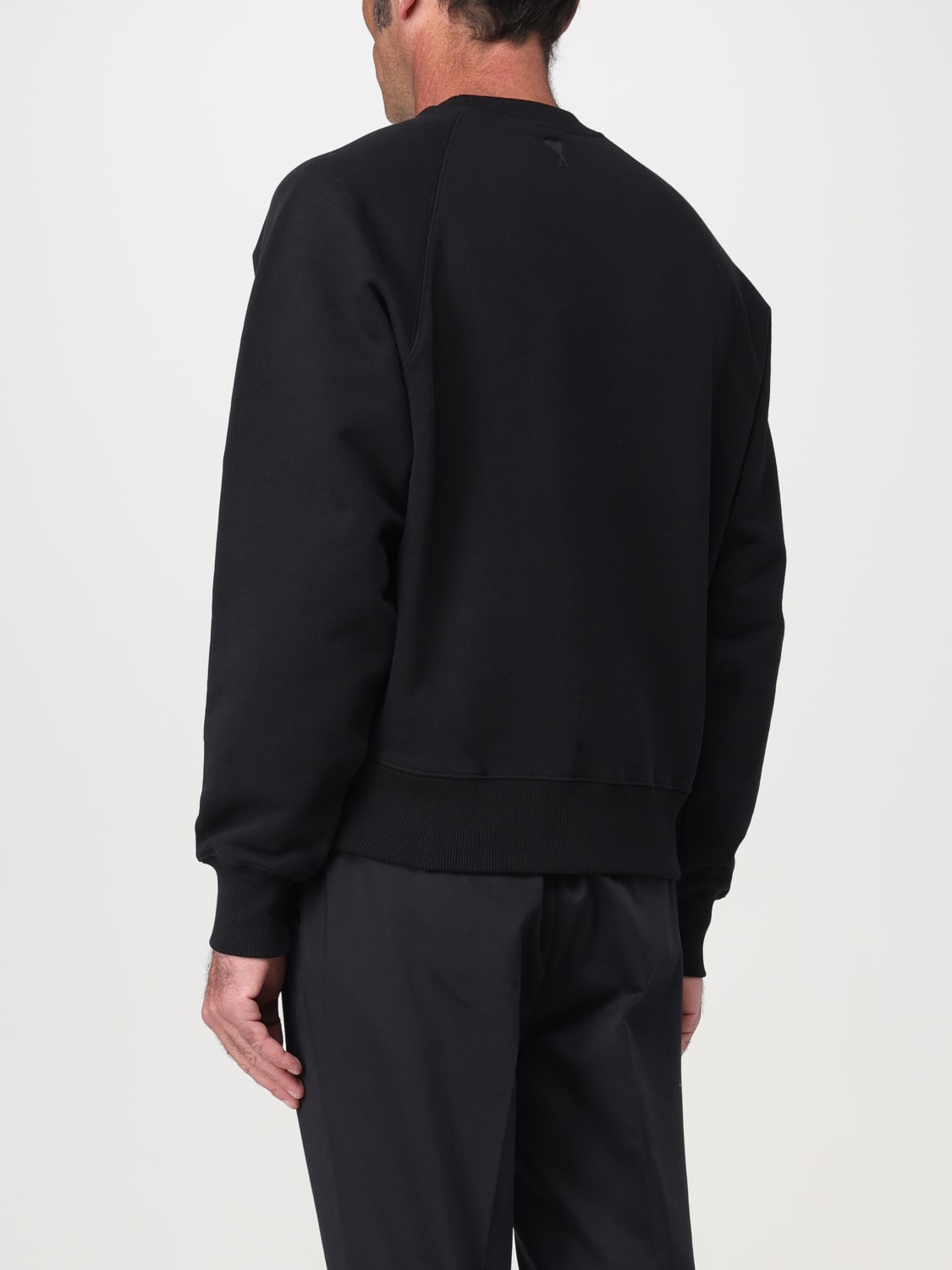 Ami Paris Outlet: Sweater men - Black | Ami Paris sweater USW024747 ...