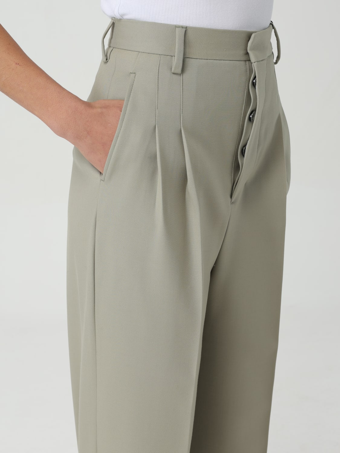 AMI PARIS PANTALON: Pantalon femme Ami Paris, Vert - Img 5