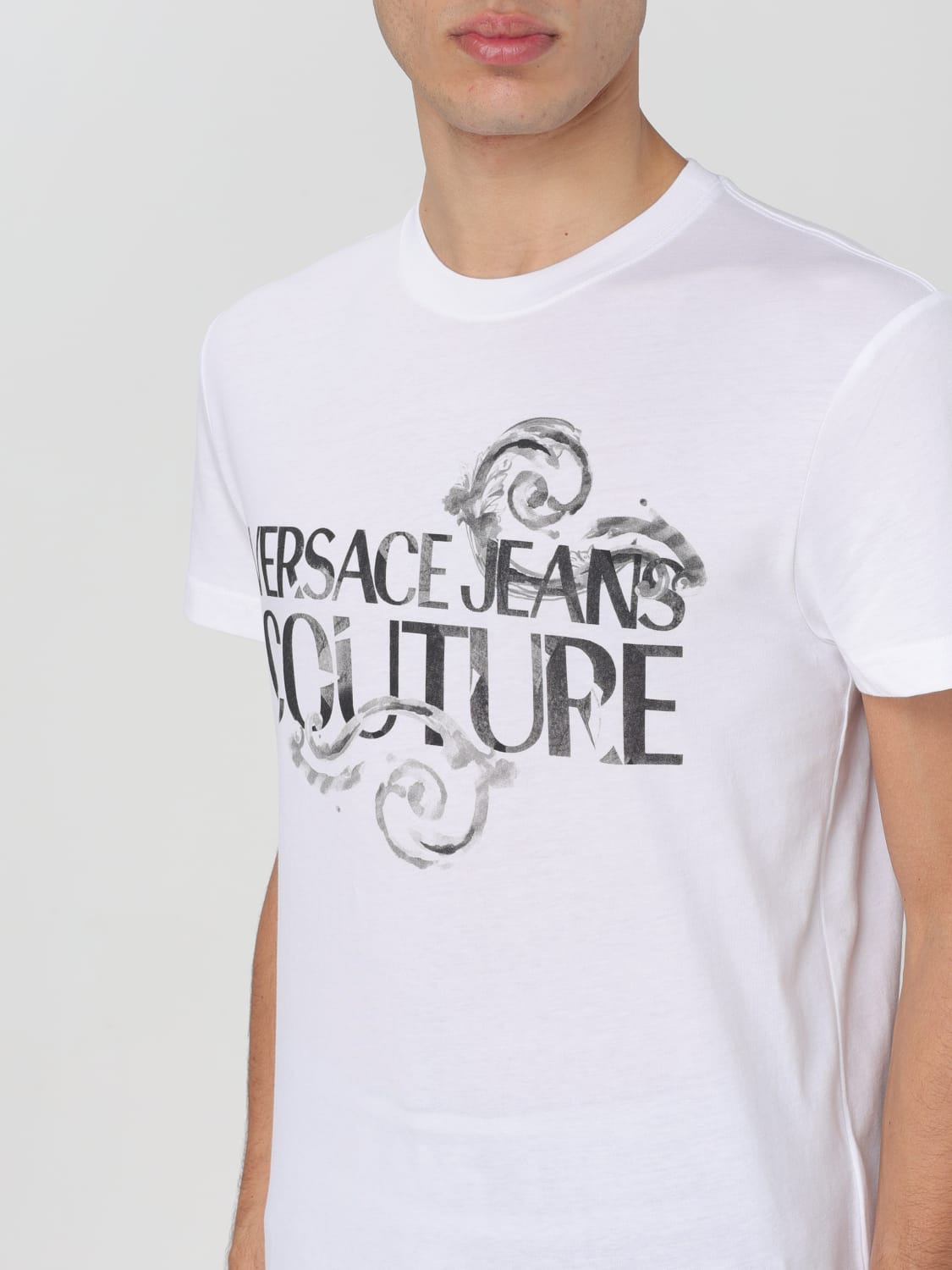 VERSACE JEANS COUTURE Tシャツ: Tシャツ メンズ Versace Jeans Couture, ホワイト - Img 4