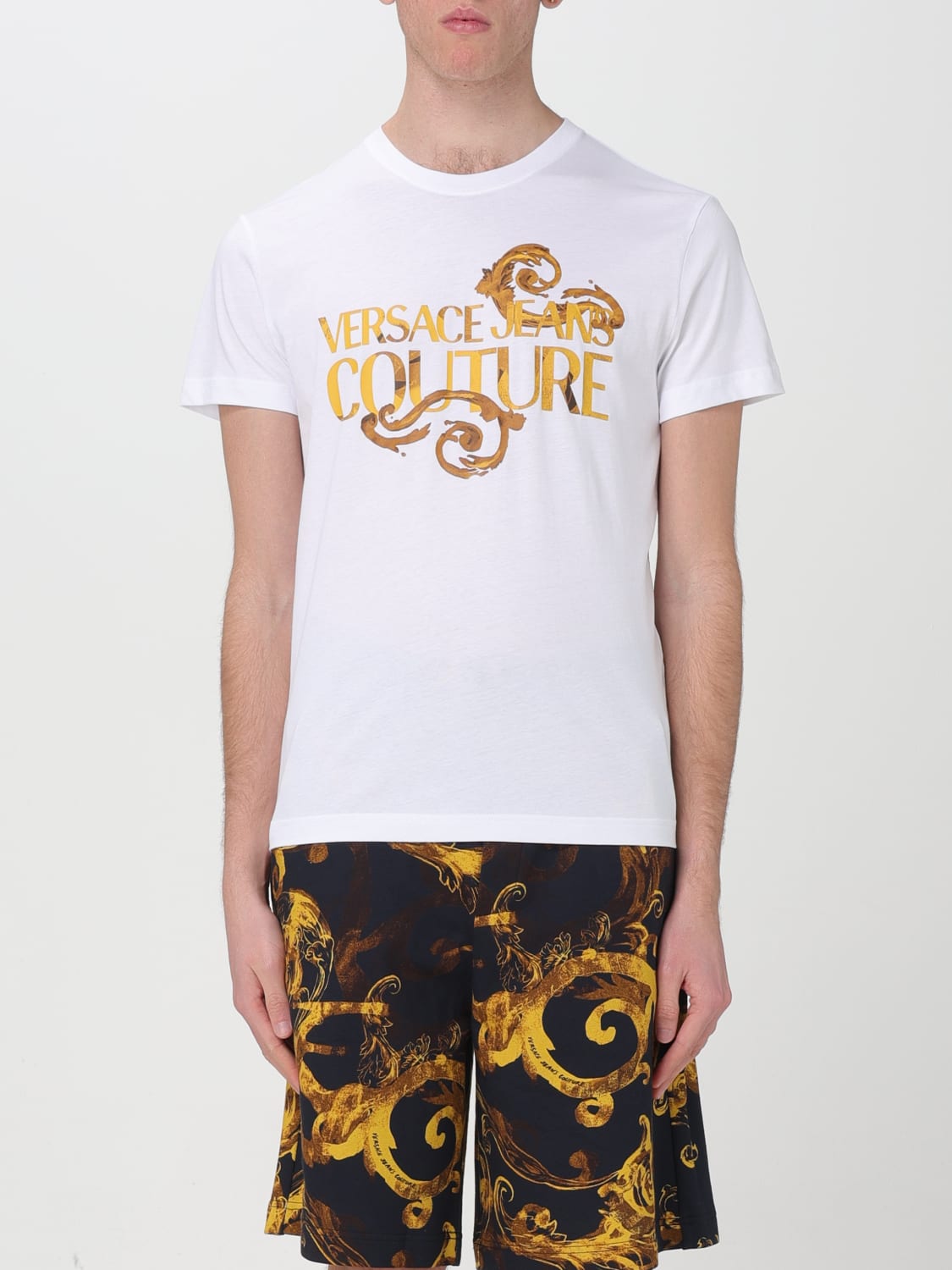 White versace t shirt shops mens