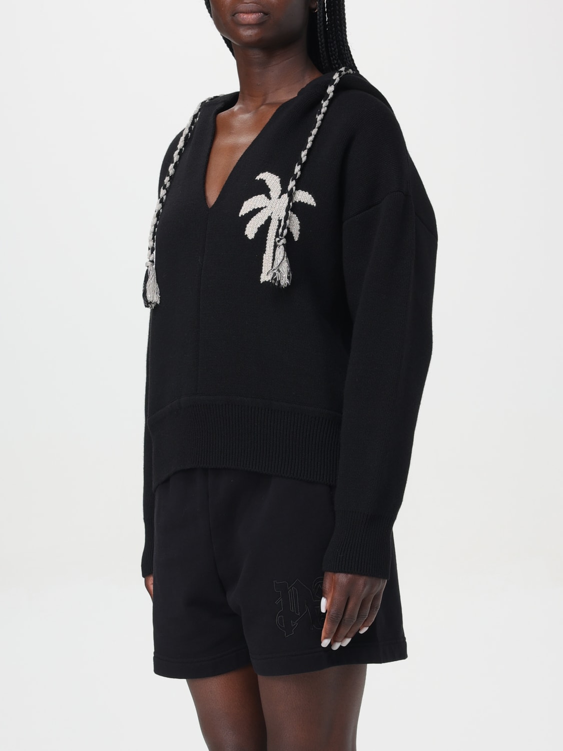 PALM ANGELS SWEATSHIRT: Palm Angels women's hoodie, Black - Img 4