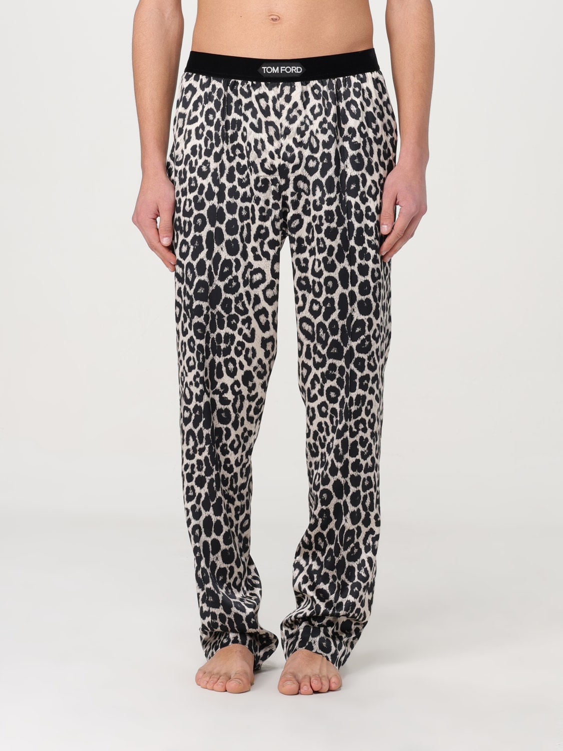 Giglio Pigiama Tom Ford in seta stampa animalier