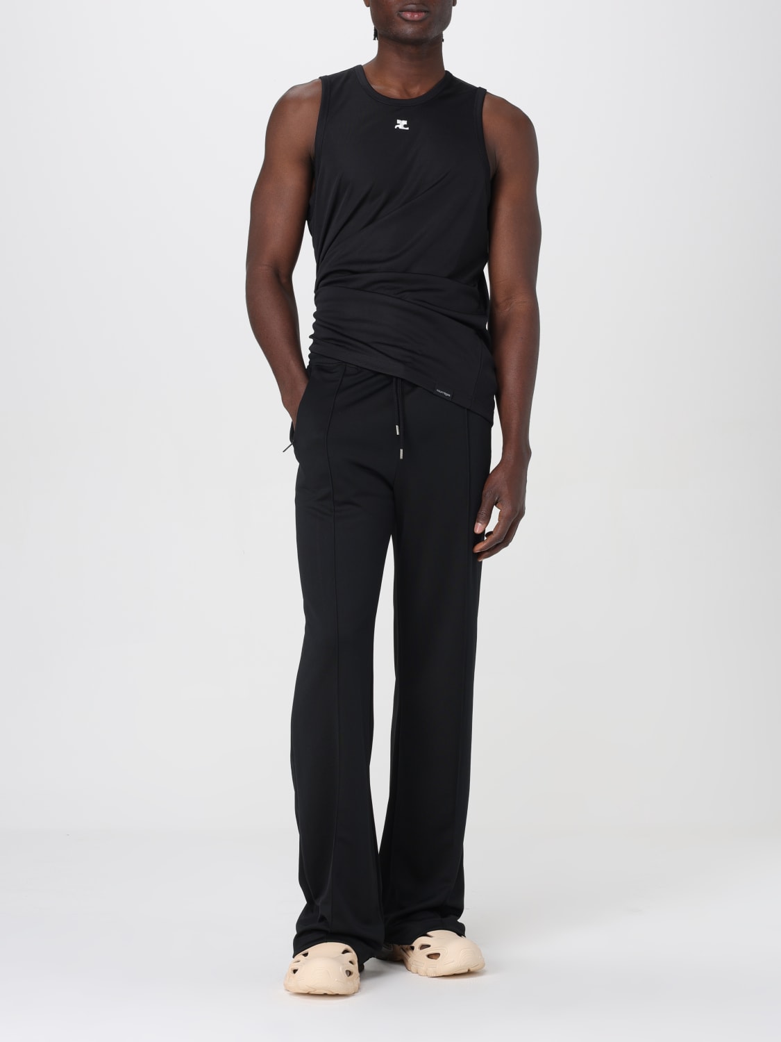 COURRÈGES TANK TOP: Tank top herren CourrÈges, Schwarz - Img 2