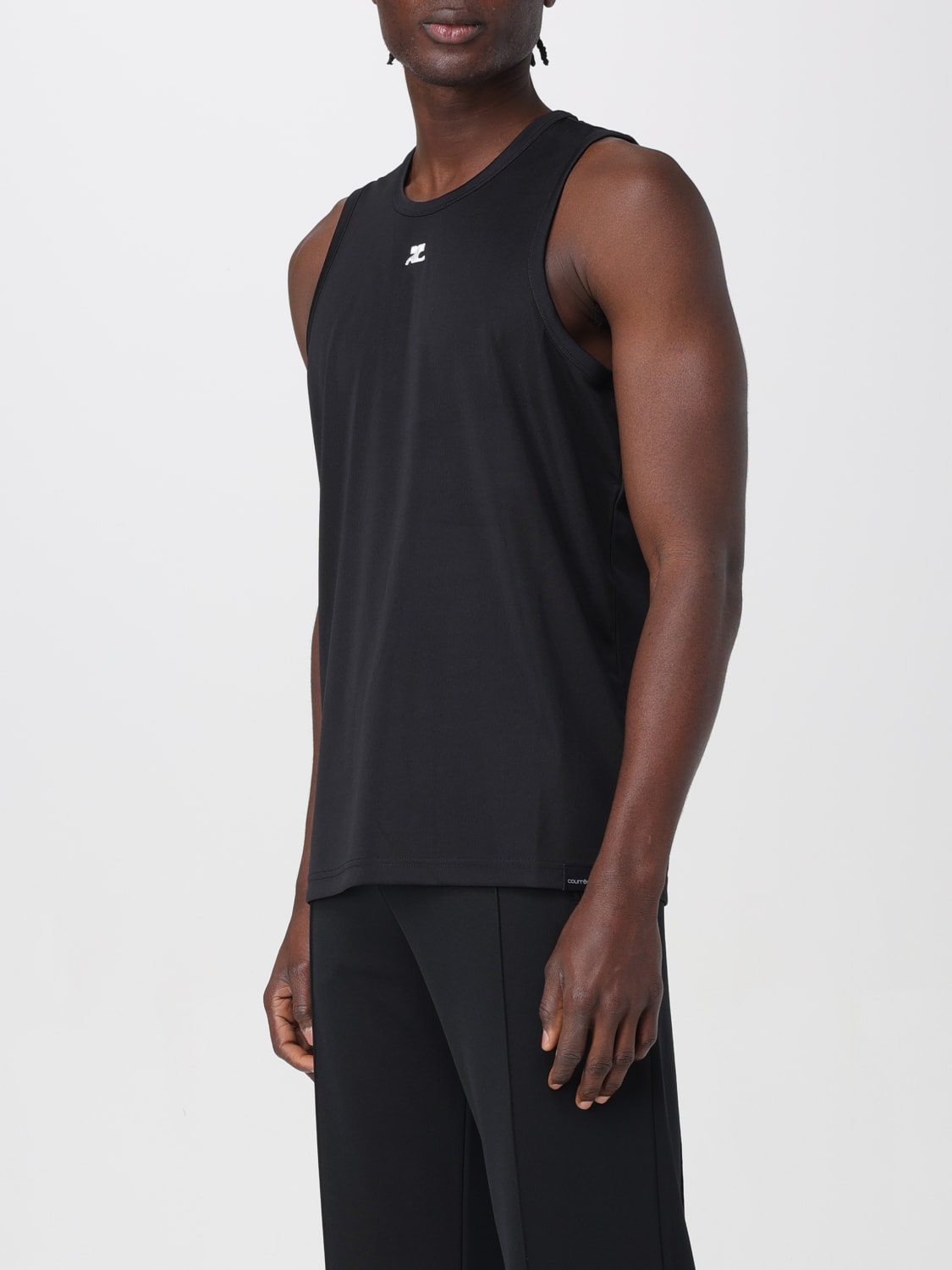 COURRÈGES TANK TOP: Tank top herren CourrÈges, Schwarz - Img 4