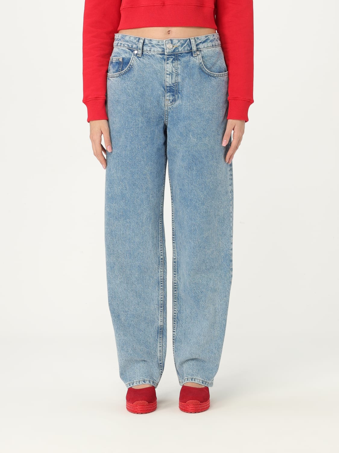 MOSCHINO JEANS ジーンズ: パンツ レディース Moschino Jeans, ブルー - Img 1