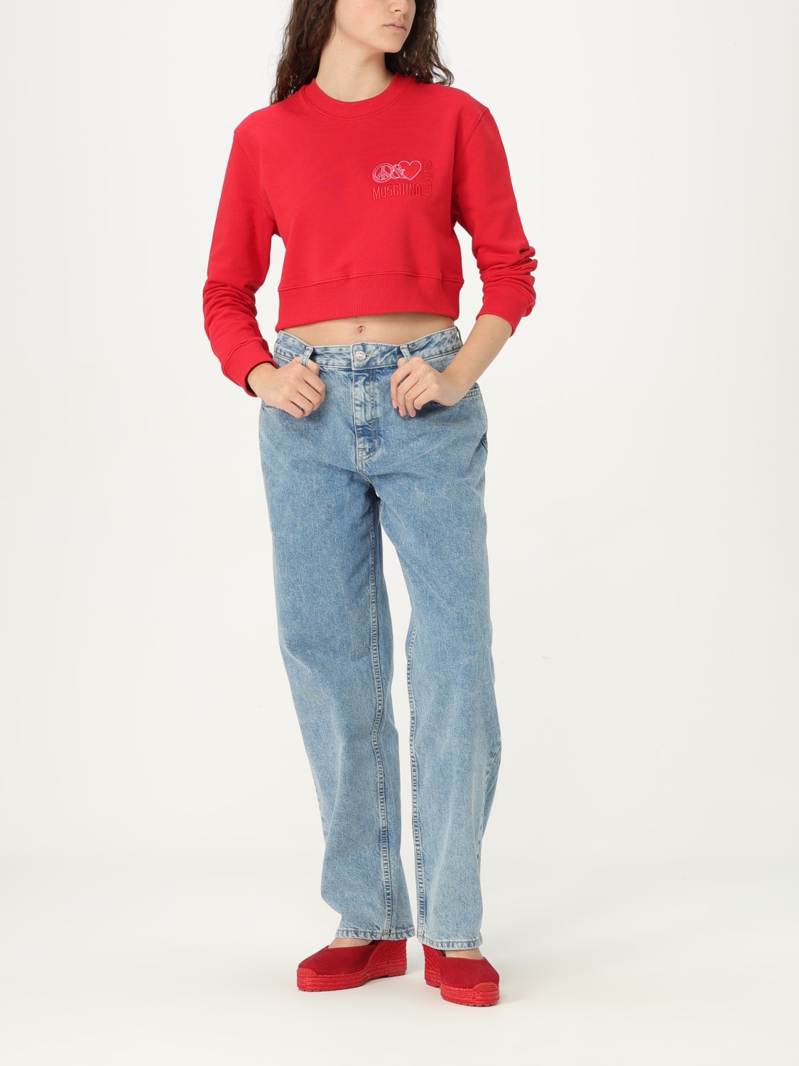 MOSCHINO JEANS ジーンズ: パンツ レディース Moschino Jeans, ブルー - Img 2