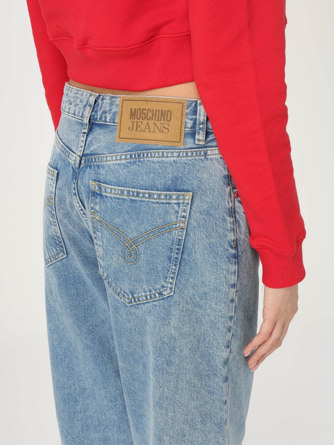 MOSCHINO JEANS ジーンズ: パンツ レディース Moschino Jeans, ブルー - Img 4