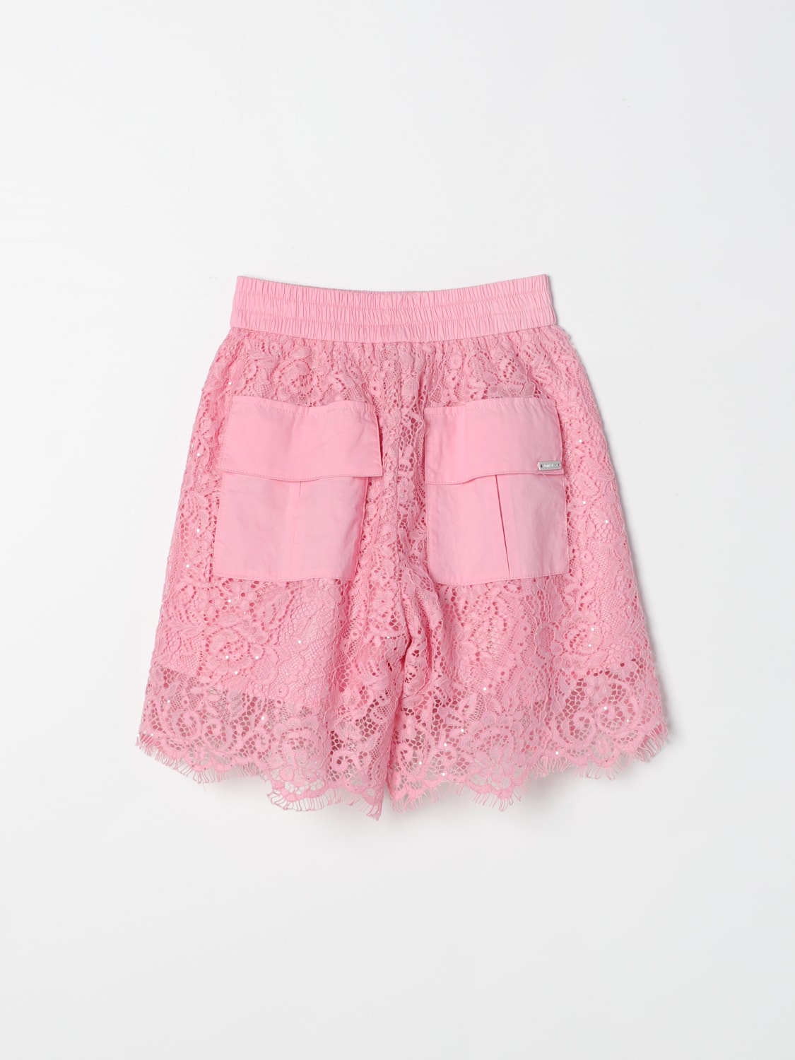 MONNALISA PANTALONCINO: Shorts Monnalisa in pizzo e viscosa, Rosa - Img 2