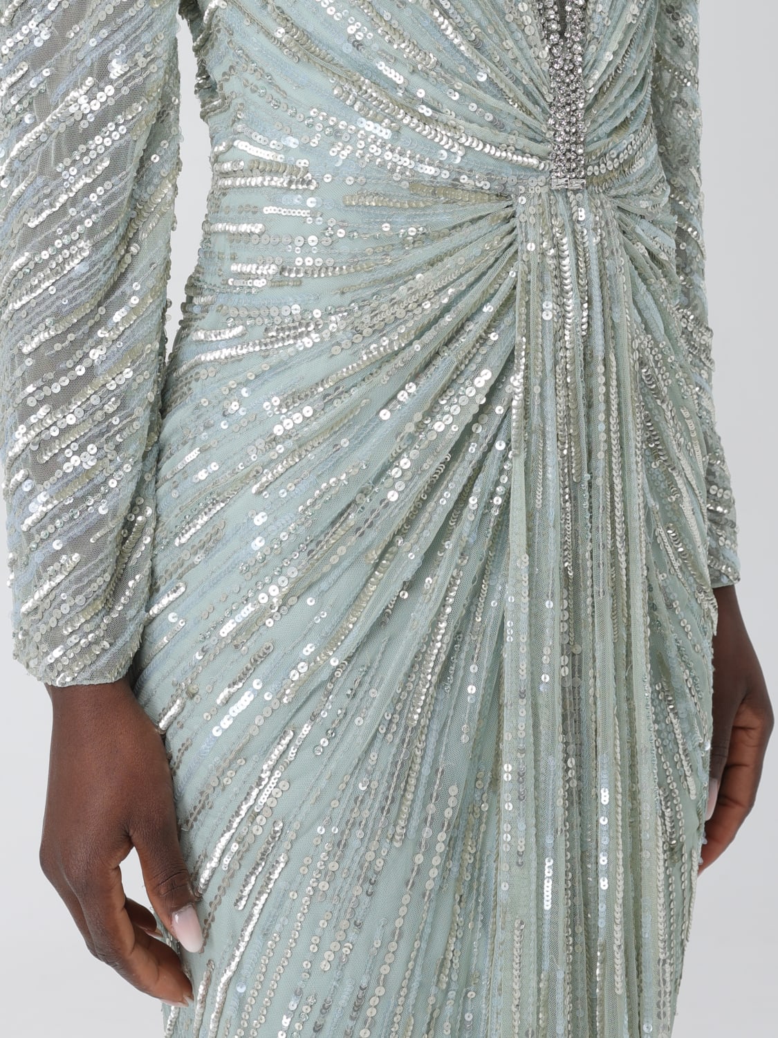 JENNY PACKHAM ROBE: Robes femme Jenny Packham, Vert - Img 4
