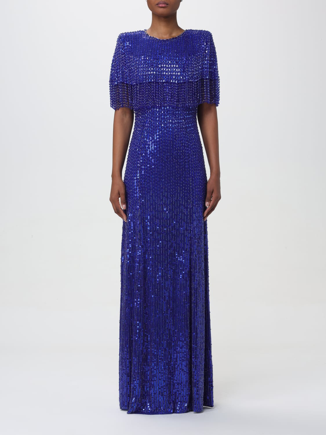 JENNY PACKHAM ABITO: Abito lungo Lyla Jenny Packham, Blue - Img 1