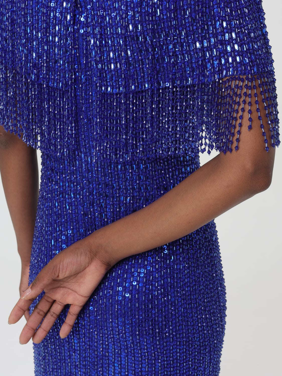 JENNY PACKHAM ABITO: Abito lungo Lyla Jenny Packham, Blue - Img 4