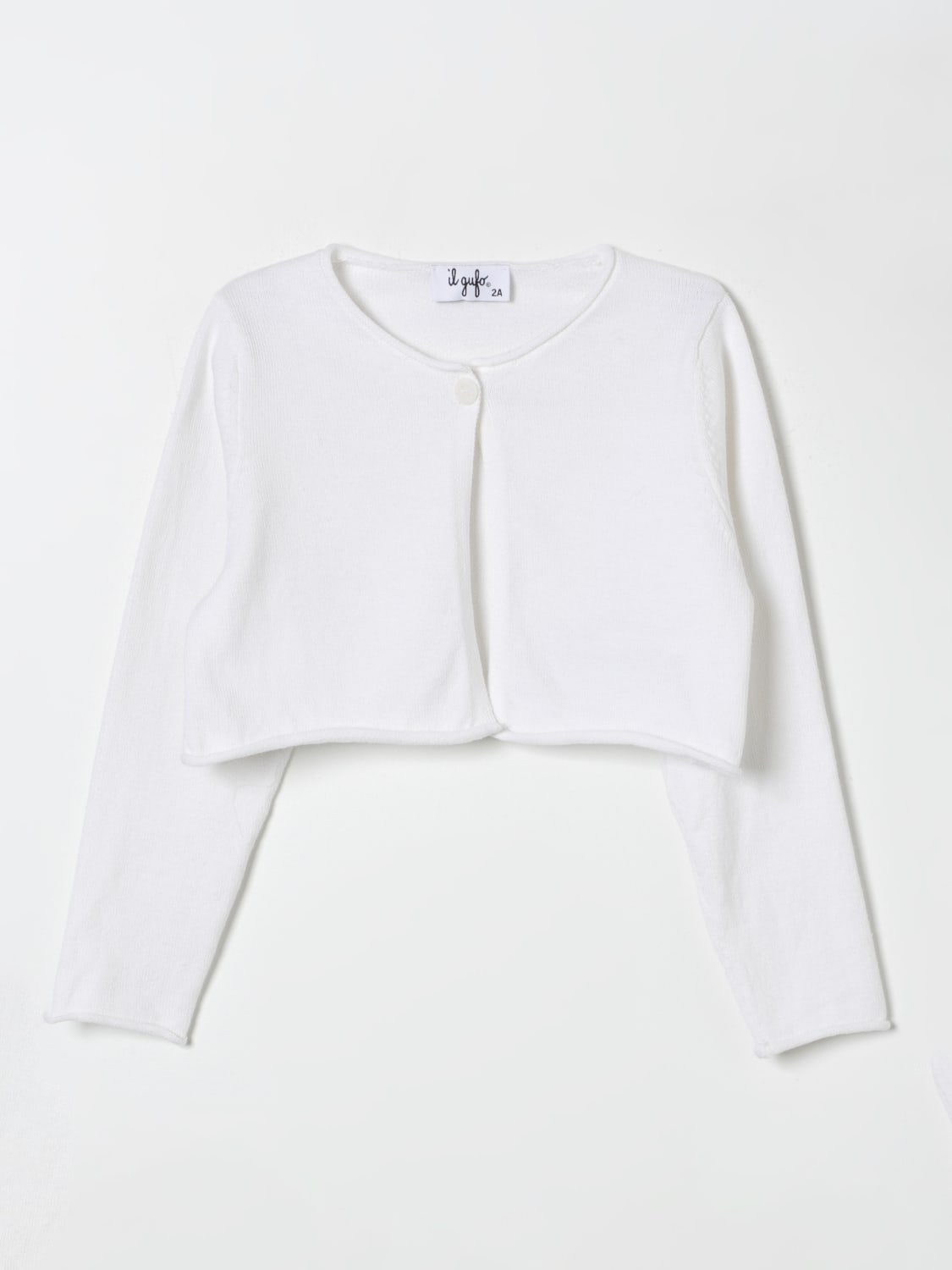 IL GUFO MAGLIA: Cardigan basic Il Gufo, Bianco - Img 1