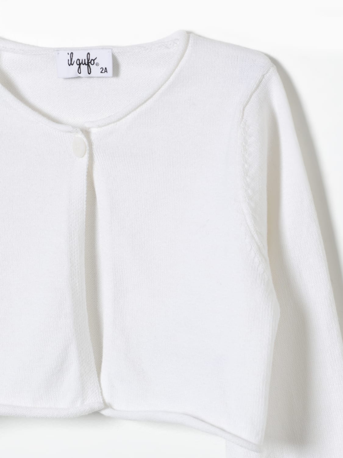 IL GUFO MAGLIA: Cardigan basic Il Gufo, Bianco - Img 3