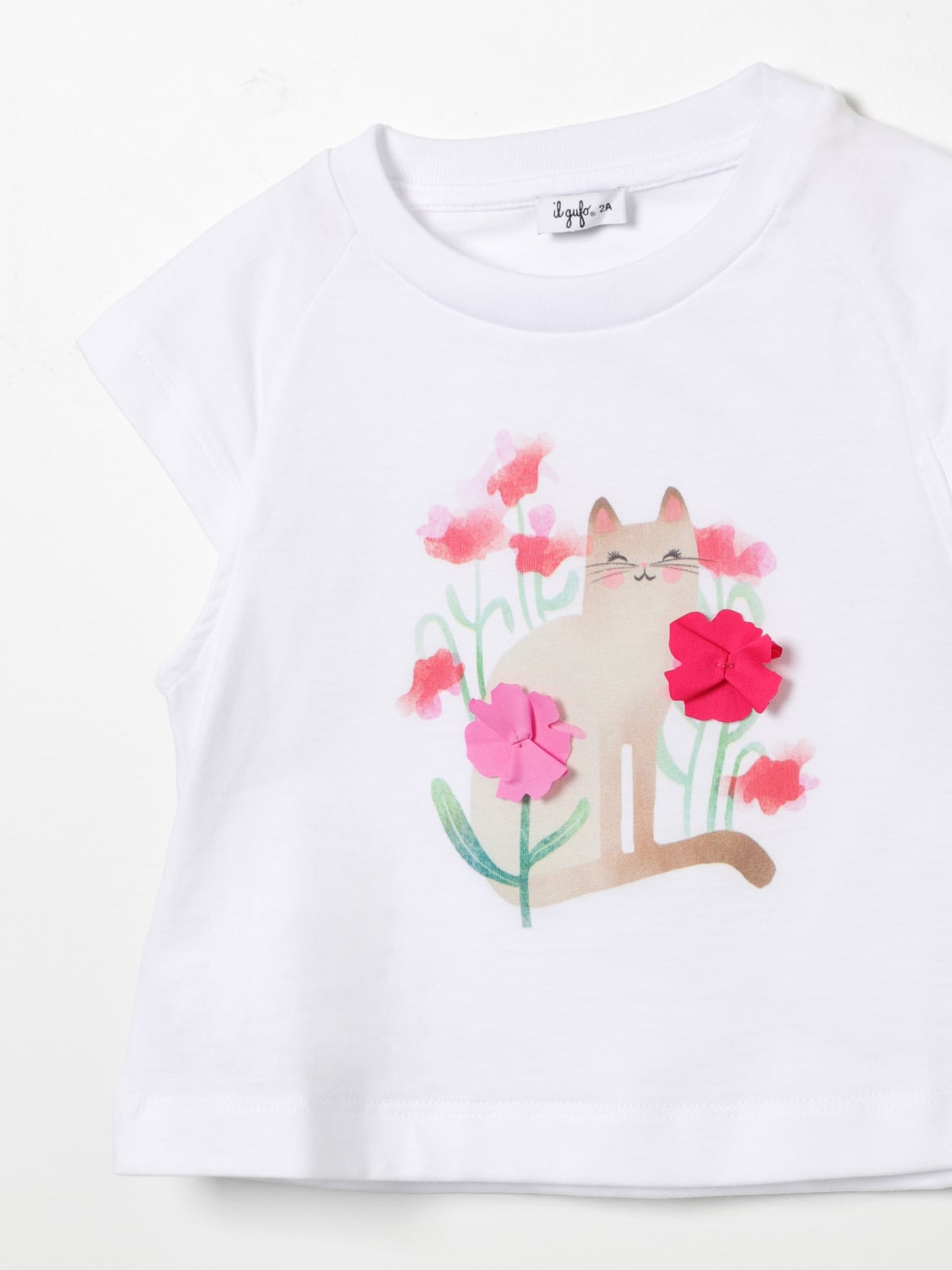 IL GUFO T-SHIRT: T-shirt kids Il Gufo, White - Img 3