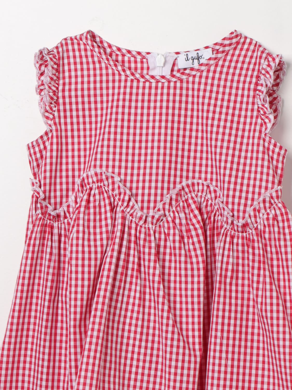 IL GUFO KLEID: Kleid kinder Il Gufo, Rot - Img 3