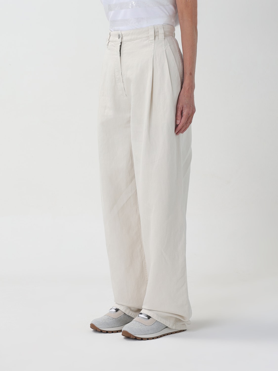 BRUNELLO CUCINELLI PANTS: Pants woman Brunello Cucinelli, White - Img 4