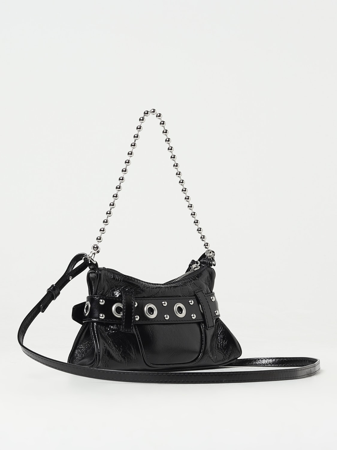 DSQUARED2 BORSA A SPALLA: Borsa Gothic Belt Dsquared2 in pelle , Nero - Img 2