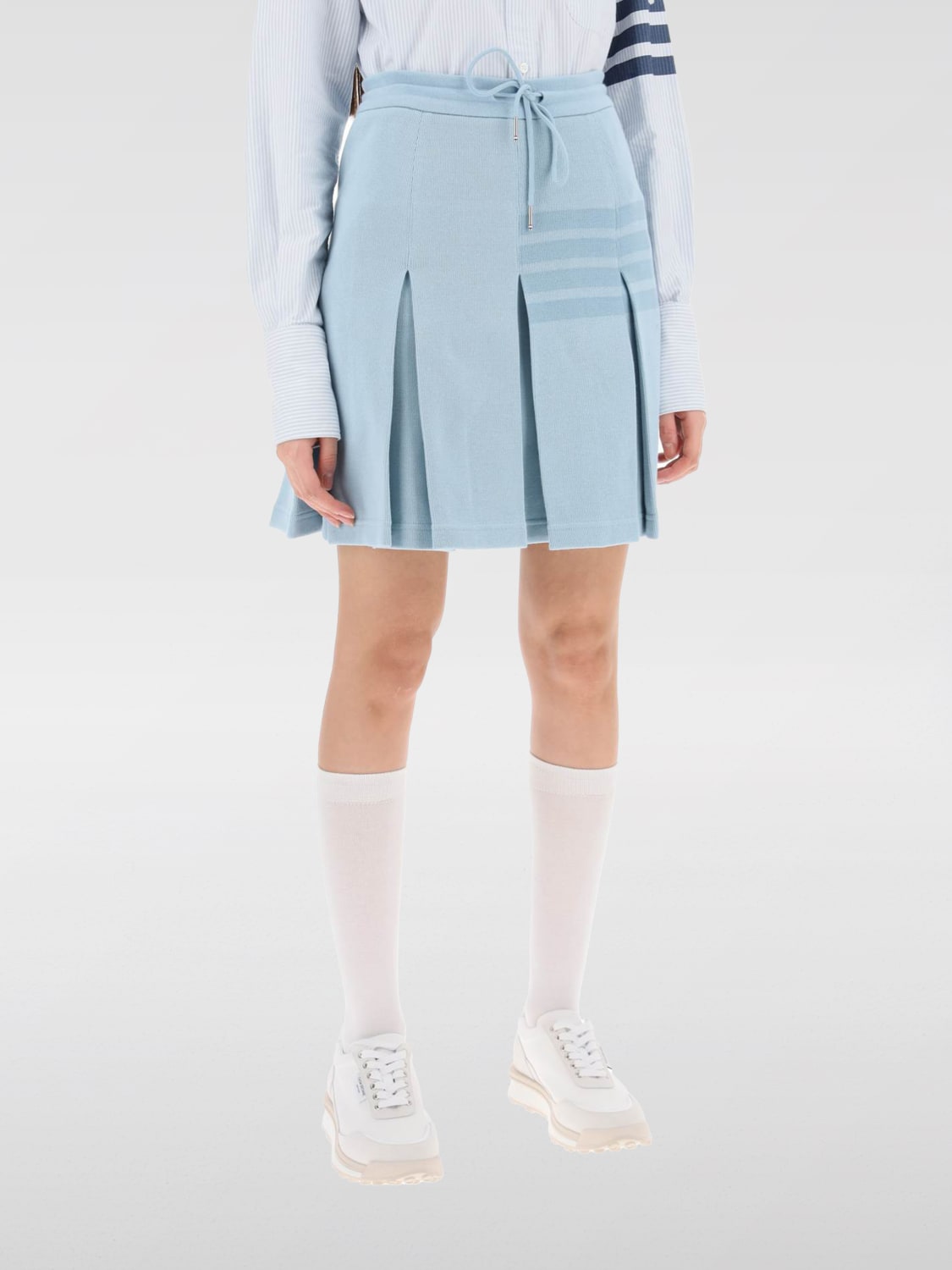 スカート THOM BROWNE Woman Skirt Gnawed Blue FJK110AJ0051 480 Thom Browne Outlet: Skirt woman - Gnawed Blue | Thom Browne