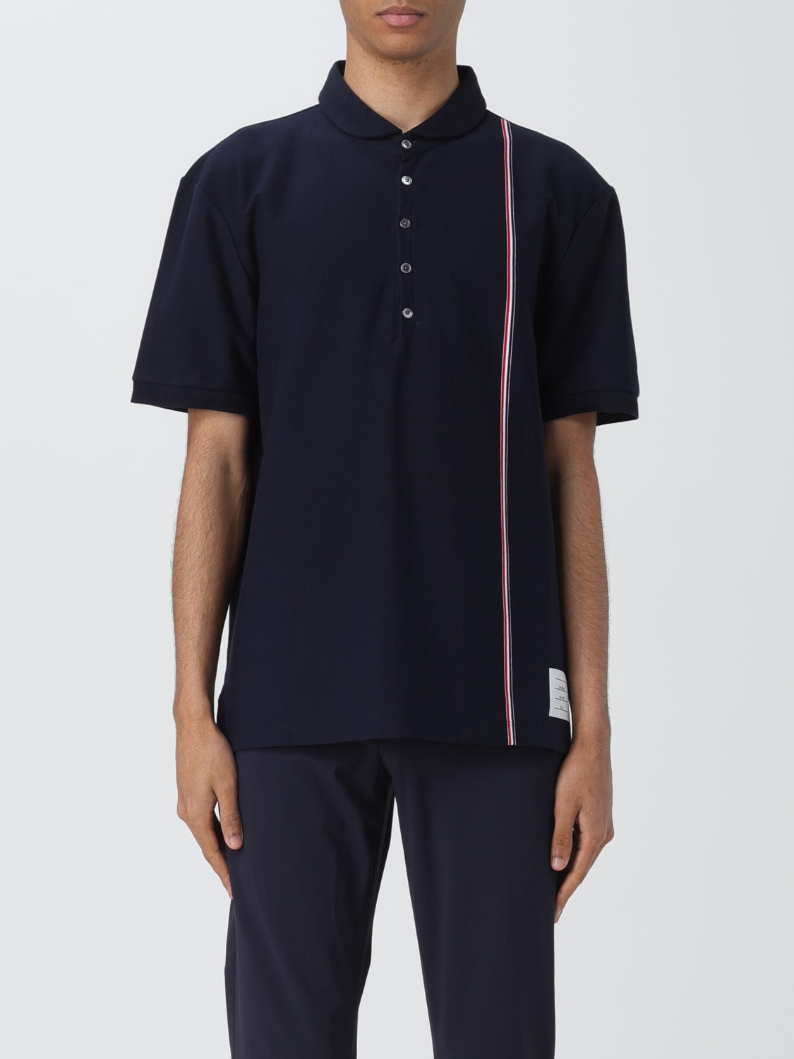 THOM BROWNE POLO SHIRT: Polo shirt men Thom Browne, Blue - Img 1