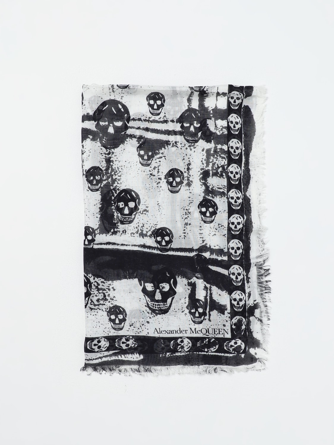 ALEXANDER MCQUEEN SCARF: Scarf men Alexander McQueen, White - Img 1