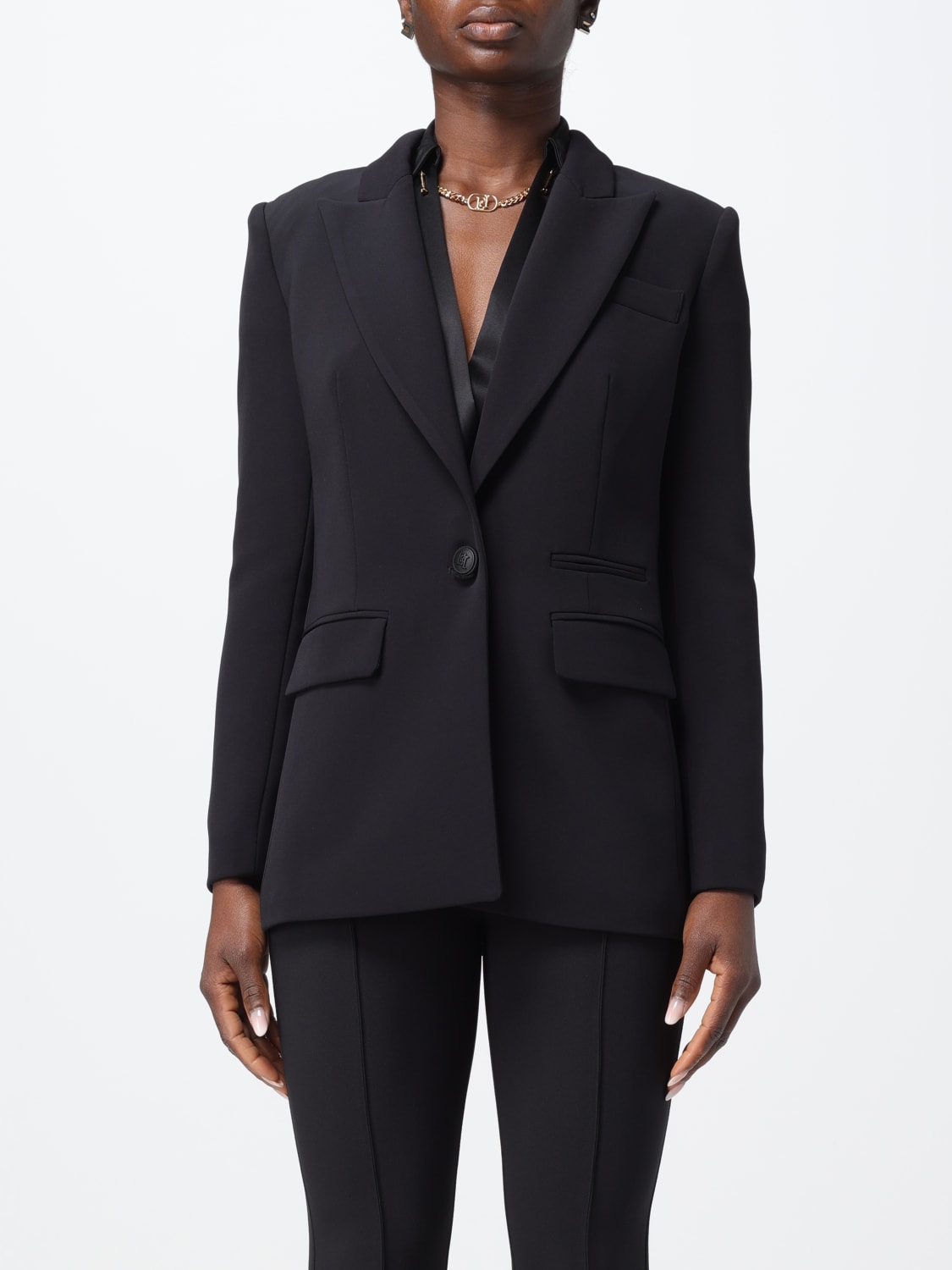 ELISABETTA FRANCHI BLAZER: Blazer woman Elisabetta Franchi, Black - Img 1