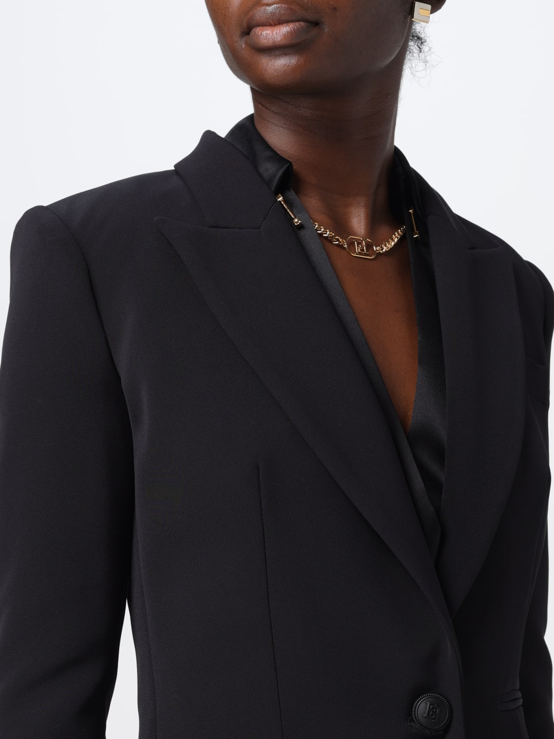 ELISABETTA FRANCHI BLAZER: Blazer woman Elisabetta Franchi, Black - Img 5