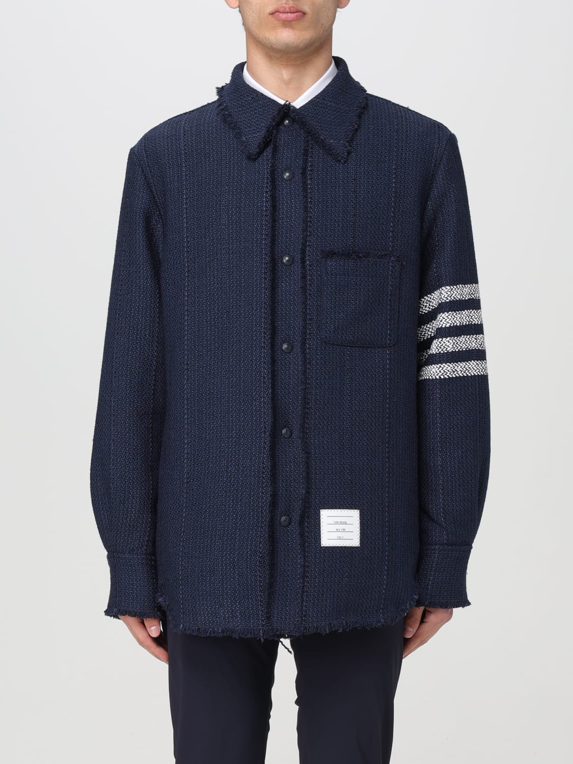 THOM BROWNE VESTE: Chemise homme Thom Browne, Bleu - Img 1