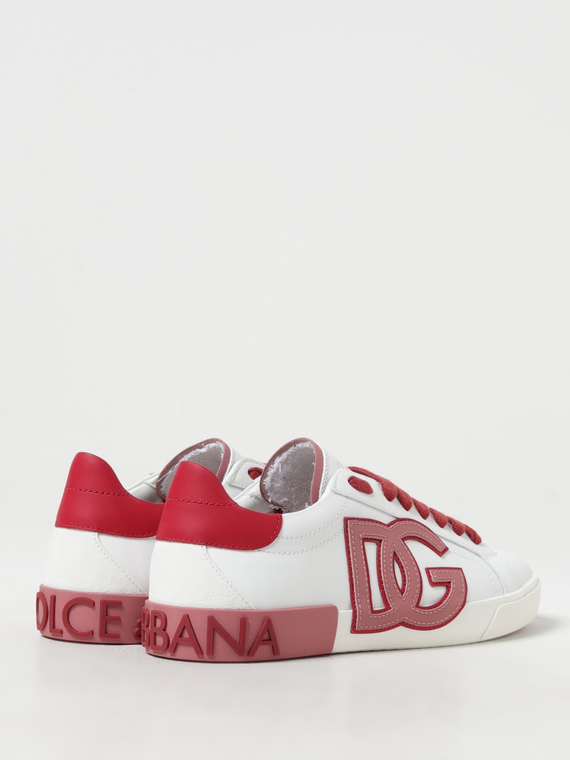 DOLCE & GABBANA SNEAKERS: Sneakers Portofino Dolce & Gabbana in pelle, Bianco - Img 3