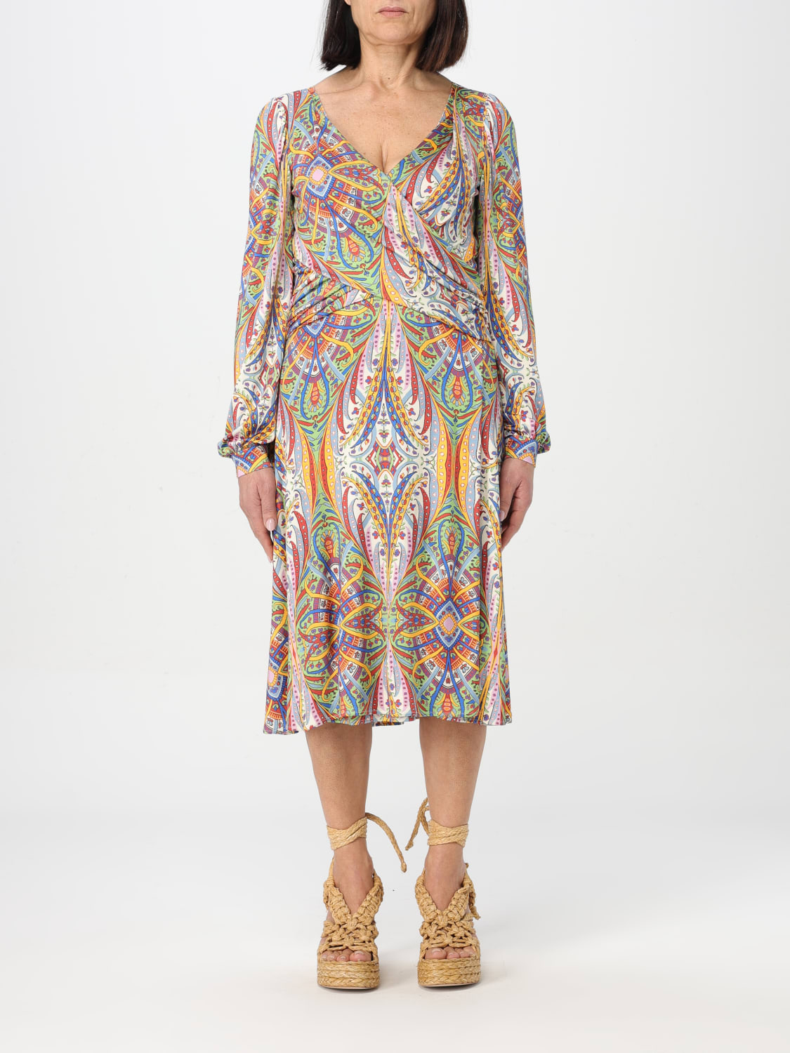 ETRO: Dress woman - White | Etro dress WRHA007299IAS06 online at GIGLIO.COM