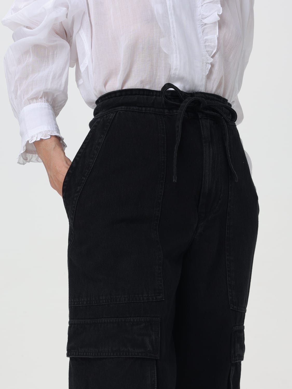 ISABEL MARANT ETOILE JEANS: Pantalon femme Isabel Marant Etoile, Noir - Img 4